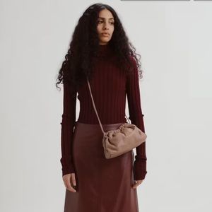 mansur gavriel mini cloud leather clutch